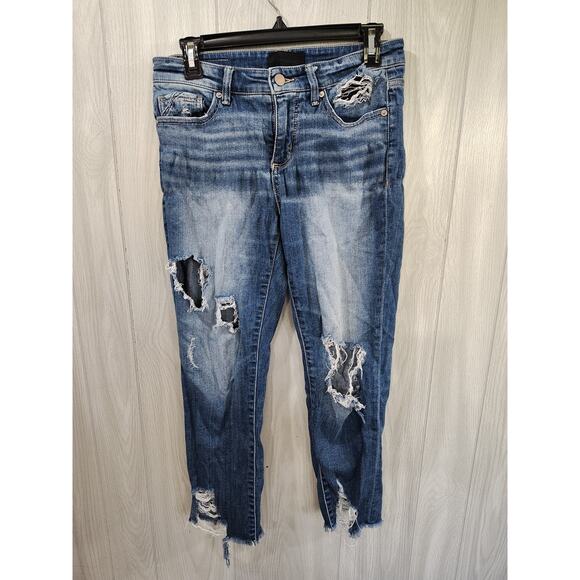 Buckle Black Distressed Women's Jeans Size 26 BBW2110 Stretch Grunge - Picture 1 of 8